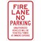 Brady Fire Lane Sign, 18"H, 12"W, Aluminum 115479 - alternate 1